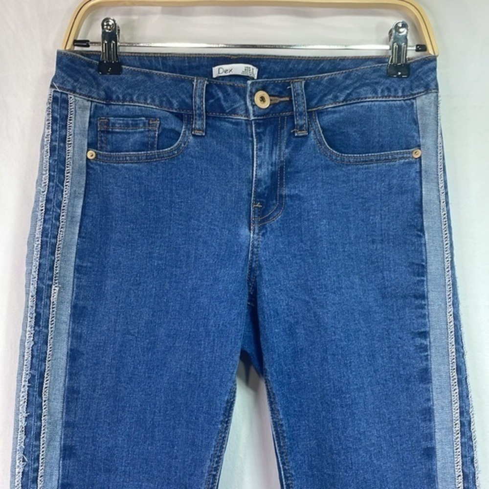 🧦 Dex two-tone sides, striped jeans, selvage edge